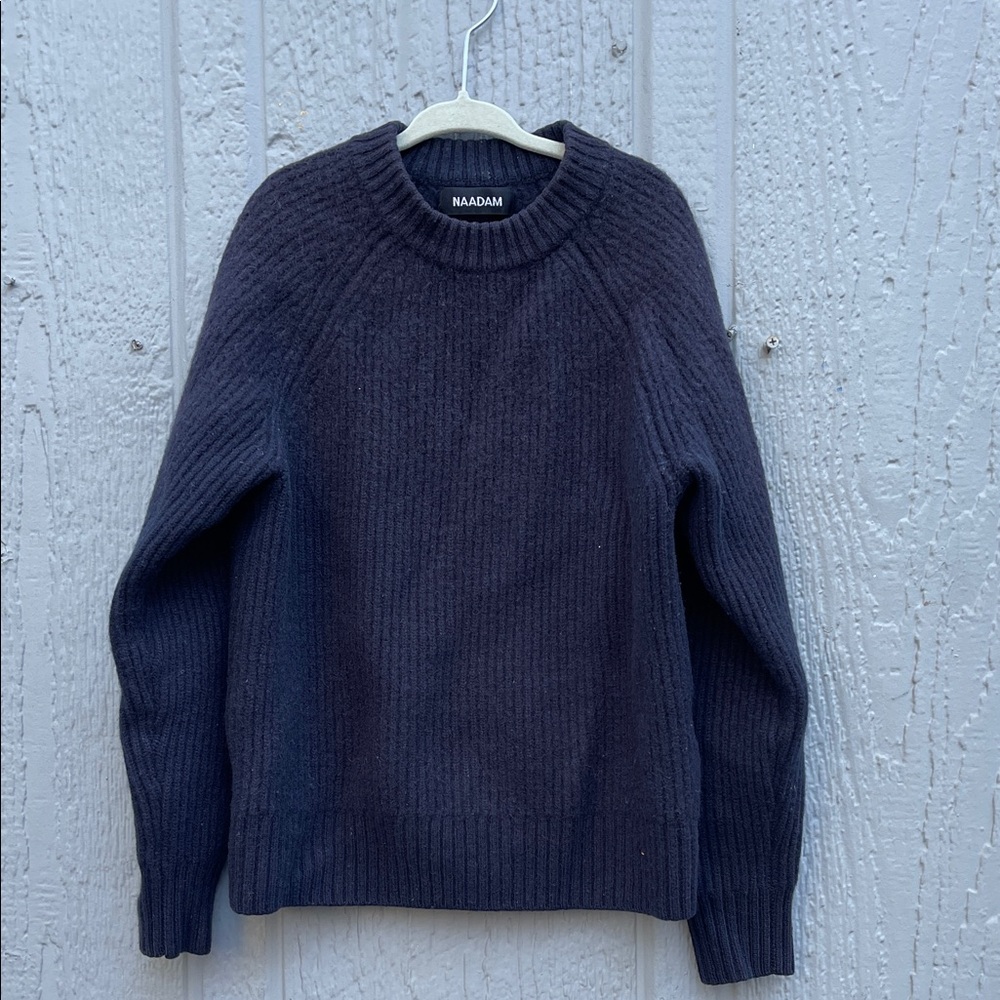 NAADAM Kids Dark Blue Crewneck 100% Cashmere Sweater